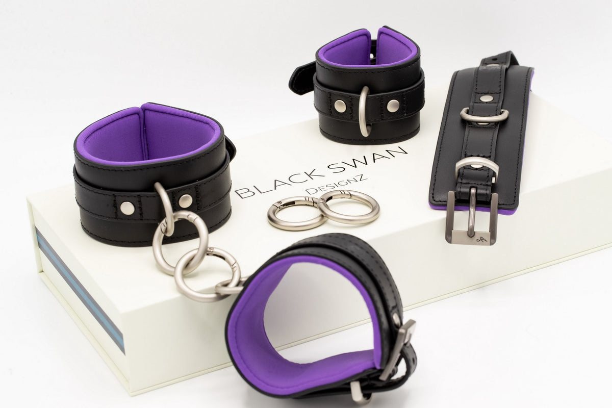 Fessel-Set Black Purple