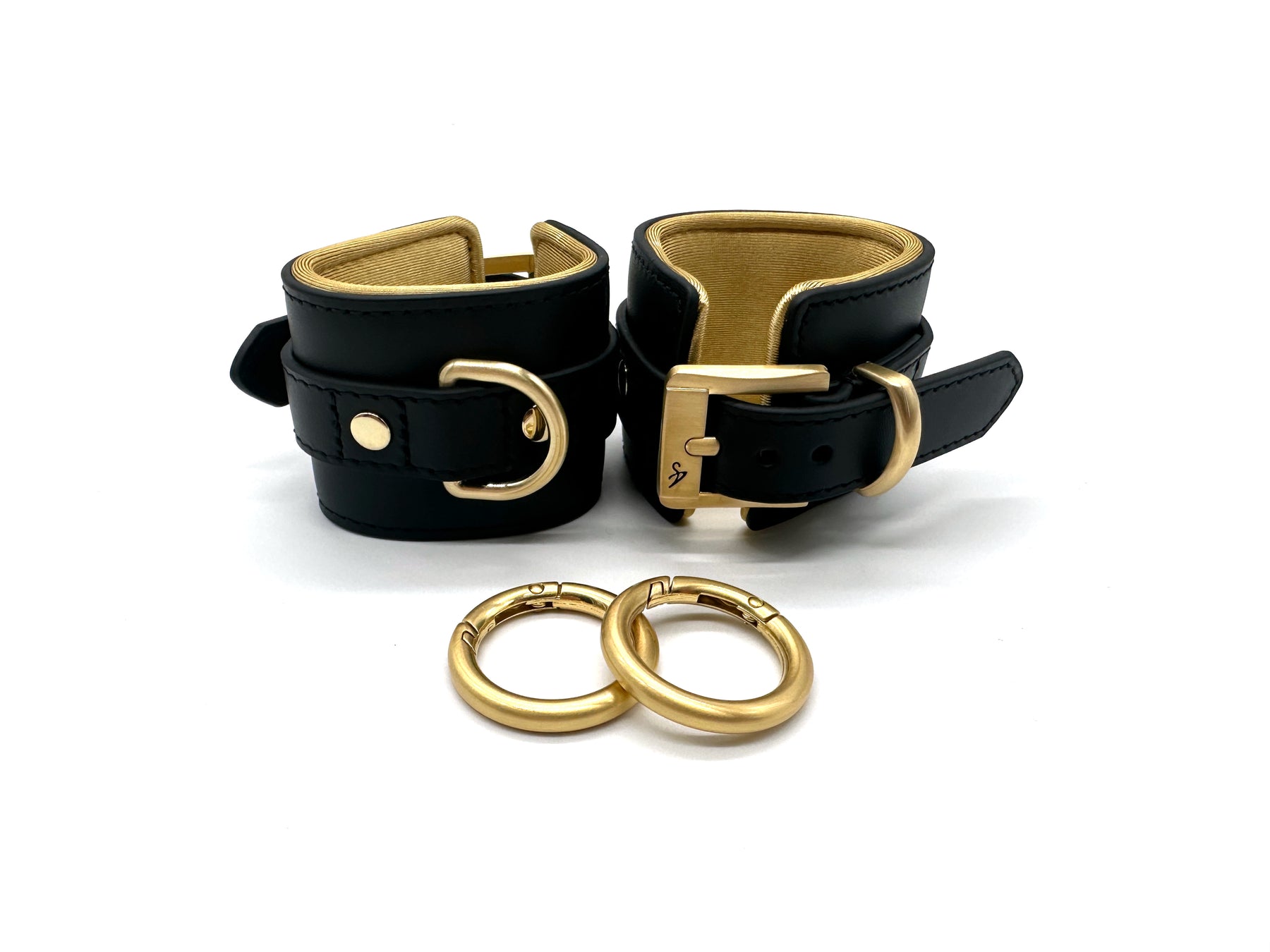 Wrist Cuffs Black Gold