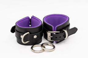 Wrist Cuffs Black Purple